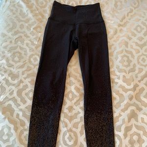 Beyond Yoga Black alloy ombré metallic leggings